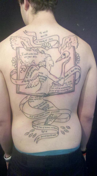 Illustration for article titled Neil Gaiman writes a poem for a fan's tattoo